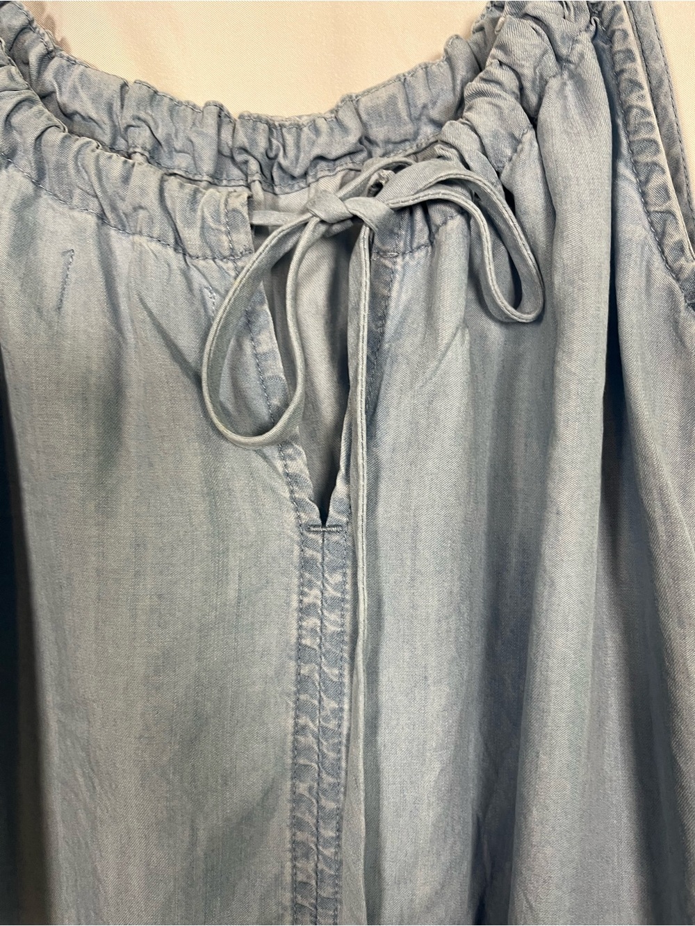 Bella Dahl light chambray wash summer mini dress sz xs - Picture 6 of 8